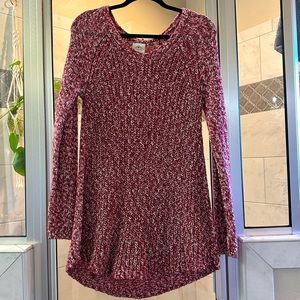 Burgundy knit sweater